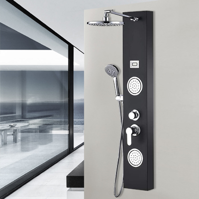 Vigo Dilana Shower Panel System With Round Rain Shower Head